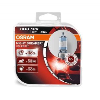 Галогенова лампа Osram Night Breaker Unlimited 9005 NBU +110% (HB3) Компл (2шт) фото