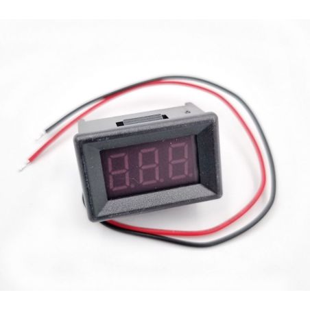 Врезной вольтметр в авто - V0,36K (прямоугольный, в корпусе) фото