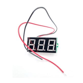Врізний вольтметр в авто - V0,56 (прямокутний, без корпусу) фото