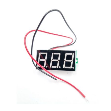 Врезной вольтметр в авто - V0,56 (прямоугольный, без корпуса) фото