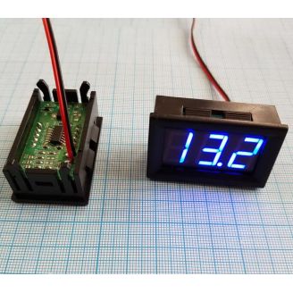 Врізний вольтметр в авто - V0,56K (прямокутний, у корпусі) фото