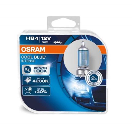 Галогеновая лампа Osram Cool Blue Intense12v HB4 51W 4200K Компл (2шт) фото - купить в интернет-магазине «jeep4ik» Харьков Украи