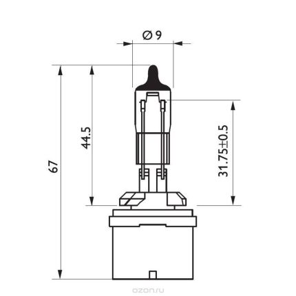 Галогеновая лампа Philips H27W/1 PG13 PS 12059 C1 1 шт фото