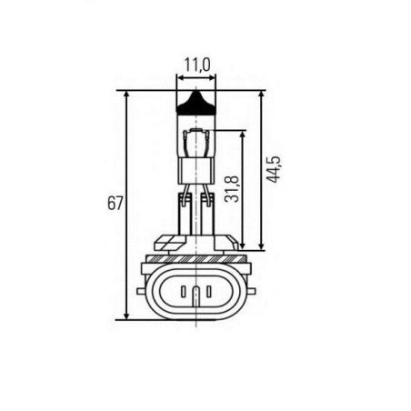 Галогеновая лампа Philips H27W/2 12V 27W (12060) 1 шт фото
