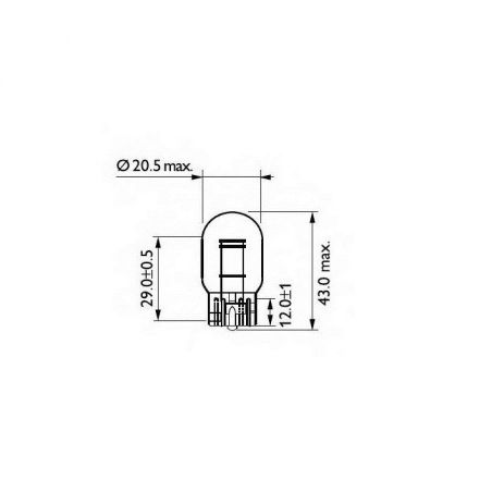 Лампа накаливания Philips 12066CP W21/5W1 шт фото