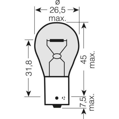 Лампа розжарювання Philips 12088 CP PR21W 12V 1 шт фото