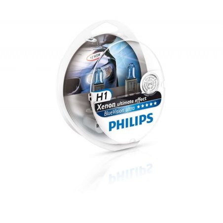 Комплект автоламп Philips H1 12V 55W P14.5S BLUEVISION ULTRA 2H1+2W5W Компл (4шт) фото Комплект автоламп Philips H1 12V 55W P14.5S BLUEVISION ULTRA 2H1+2W5W Компл (4шт) фото