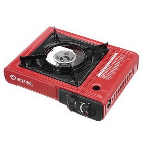 Портативная газовая плита в кейсе с переходником - Intertool GS-0001 фото