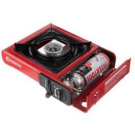 Портативная газовая плита в кейсе с переходником - Intertool GS-0001 фото