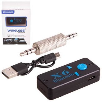 Аудіо адаптер Bluetooth 5.0, AUX 3.5мм (Х6) фото