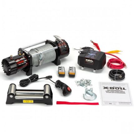Электрическая лебедка для авто - X-BULL 12000 LBS 12-24В (стальной трос) фото