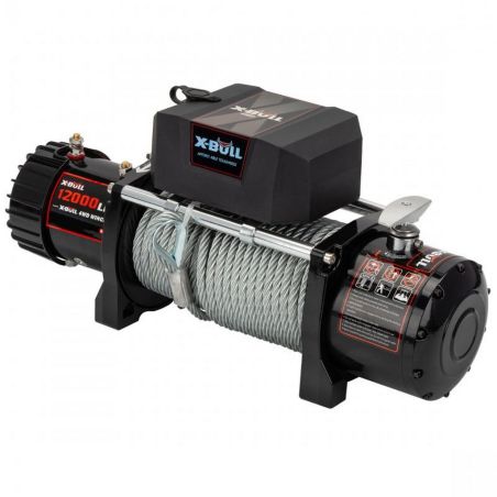 Электрическая лебедка для авто - X-BULL 12000 LBS 12-24В (стальной трос) фото