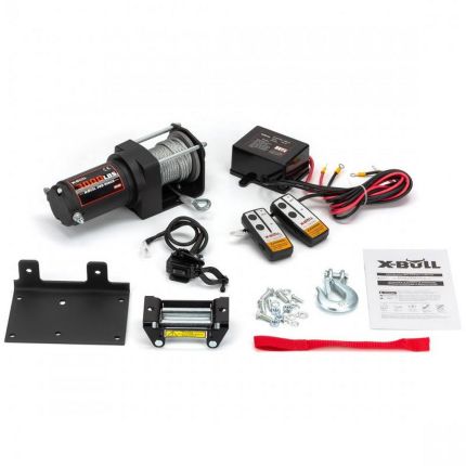 Електрична лебідка для квадроцикла - X-BULL 3000 LBS 12В (сталевий трос) фото