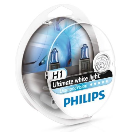 Галогенова лампа Philips DIAMOND VISION (H1, 12258DVS2) Компл (2шт) фото - купити в інтернет-магазині «jeep4ik» Харків Україна