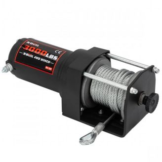 Электрическая лебедка для квадроцикла - X-BULL 3000 LBS 12В (стальной трос) фото 2