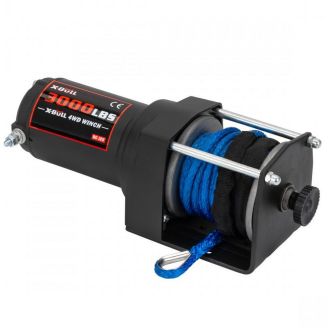 Электрическая лебедка для квадроцикла - X-BULL 3000 LBS 12В (синтетический трос) фото 2