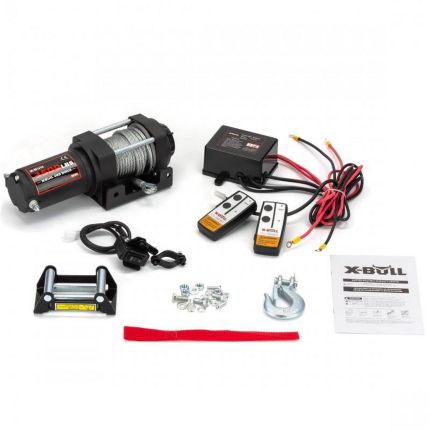 Електрична лебідка для квадроцикла - X-BULL 3500 LBS 12В (сталевий трос) фото