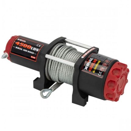 Електрична лебідка для квадроцикла - X-BULL 4500 LBS 12В (сталевий трос) фото
