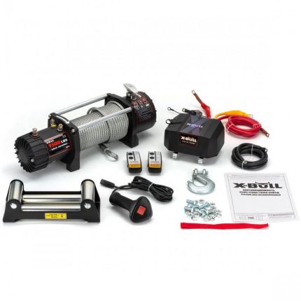 Електрична лебідка для авто - X-BULL 9500 LBS 12В (сталевий трос) фото