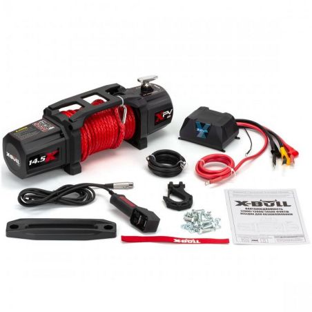 Электрическая лебедка для авто - X-BULL 14500 LBS 12В (синтетический трос) фото