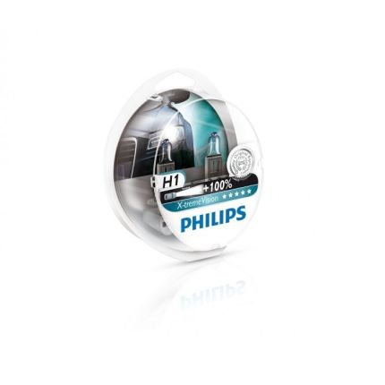 Галогеновая лампа Philips X-treme Vision H1 (12258XVS2) Компл (2шт)
