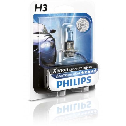 Галогенова лампа Philips BLUE VISION ULTRA (H3, 12336BVUB1) 1 шт фото - купити в інтернет-магазині «jeep4ik» Харків Україна