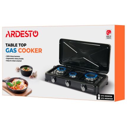 Настільна газова плита для балона - ARDESTO GTC-NS3013B (3 конфорки) фото