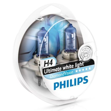 Галогеновая лампа Philips DIAMOND VISION (H4, 12342DVS2) Компл (2шт) фото - купити в інтернет-магазині «jeep4ik» Харків Україна