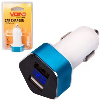 Автомобільна зарядка для телефону - VOIN (C-2406) 2хUSB 2,4А 12-24В фото