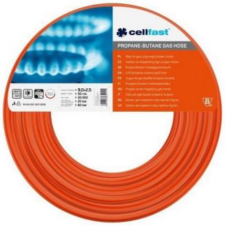 Шланг Cellfast для газа пропан-бутан, 9x3 мм, 1м (бухта 60м) фото