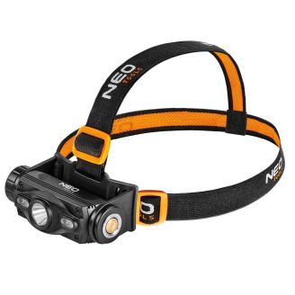 Фонарь налобный Neo Tools, 1000 люмен, 10Вт, USB, 2000 мАч, CREE L2 LED + LED, 6 функций освещения + фото
