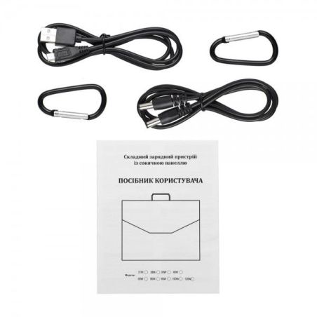 Сонячна батарея портативна КВАНТ PSB-21W 2USB 5 вольт + DC 18 вольт фото