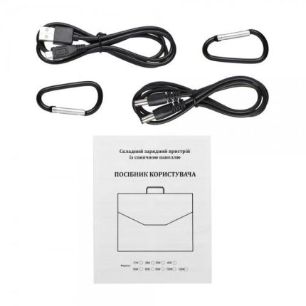 Сонячна батарея портативна КВАНТ PSB-28W 2USB 5 вольт + DC 18 вольт фото
