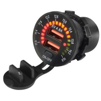 Автомобільна зарядка для телефону - BJJ 2-16 (2хUSB 4,8 А 12-24В) фото