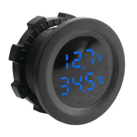 Цифровой вольтметр для авто - BJJ 2-17 (вольтметр+температура воздуха) фото