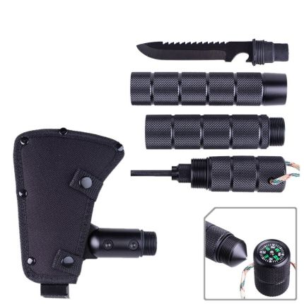 Сокира складана 41см (ніж, кремінь, свисток, викрутка, гайковий ключ) MPH038008 фото