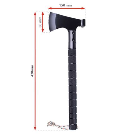 Сокира складана 41см (ніж, кремінь, свисток, викрутка, гайковий ключ) MPH038008 фото