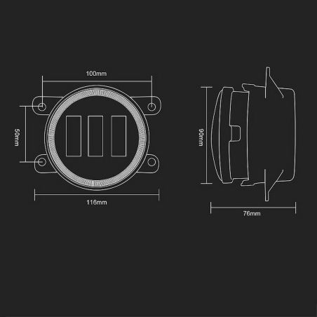 Cветодиодные противотуманные фары с СТГ - LEADER 3625 (3,5") фото Cветодиодные противотуманные фары с СТГ - LEADER 3625 (3,5") фото