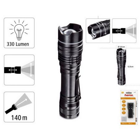 Маленький ручний ліхтарик HAMA PRO 3 LED L330 Black фото