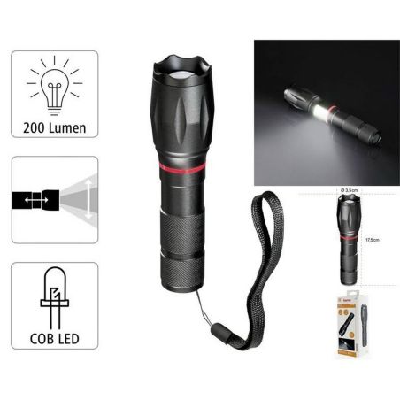 Телескопічний ручний ліхтарик HAMA SOLID PRO L200 Black фото