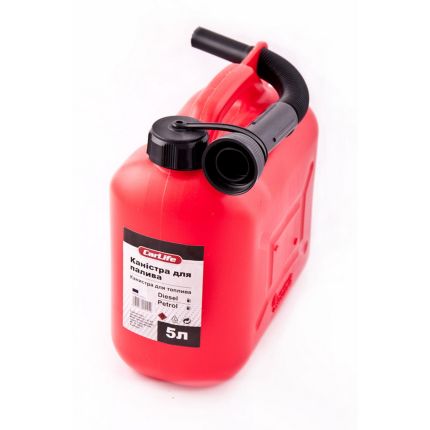 Каністра пластикова 5 л для бензину - CarLife CA5 (червона) - фото 1, купити в інтернет-магазині «jeep4ik»