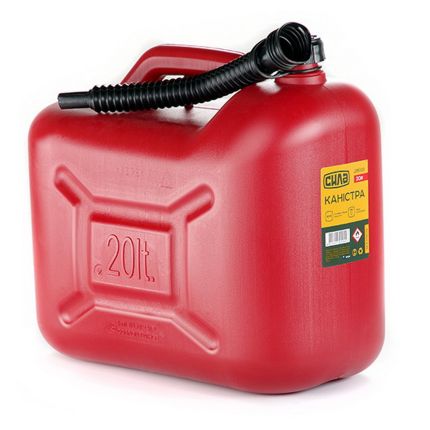 Каністра пластикова 20 л для бензину - СИЛА (червона) фото - купити в інтернет-магазині «jeep4ik» Харків Україна