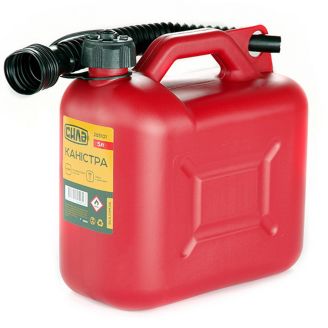 Каністра пластикова 5 л для бензину - СИЛА (червона) фото