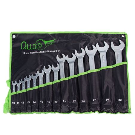 Набір ключів комбінованих, 14 предметів, 10-32 мм (ALLOID НК-2061-14) фото