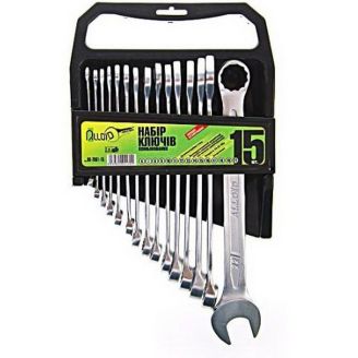 Набор ключей комбинированных 15 предметов 6-22 мм (ALLOID НК-2061-15) фото