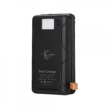 Повербанк на солнечной батарее с фонариком - 20000 mAh КВАНТ SC15-3 фото