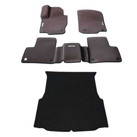 Автокилимки EvaCar 3D ЛАПА - ПРЕМІУМ (2 ряди + багажник) фото