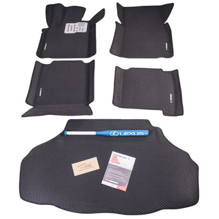 3D Eva коврики с бортами 10 см ПРЕМИУМ (2 ряда + багажник) фото