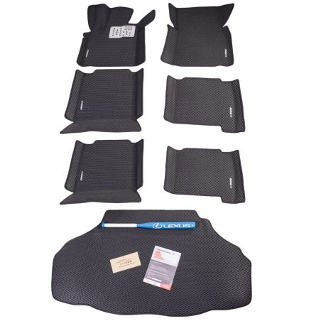 3D Eva килимки з бортами 10 см САЛОН (3 ряди + багажник) фото