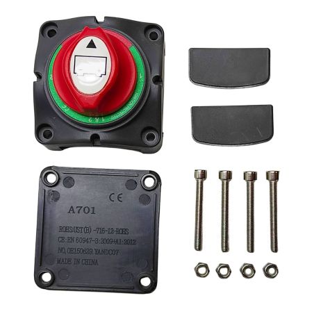 Выключатель массы поворотный для двух АКБ 250 А фото